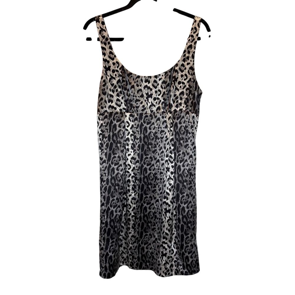 The Limited Vintage Y2K Sleeveless Silk Animal Print Dress - size 8